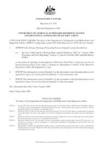 The Immigration Act is replaced by the Migration Act 1958