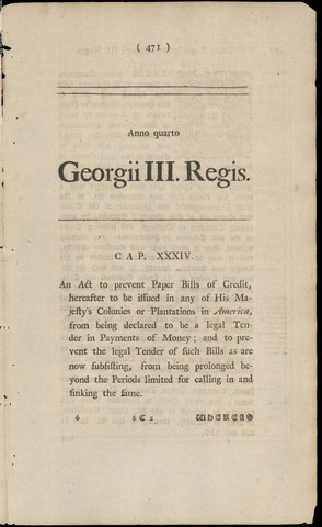 Currency Act of 1764