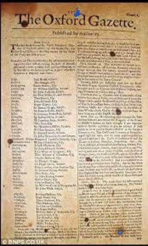 Newpapers are first published in London