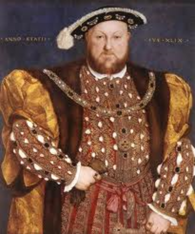 With the Supremacy Act, Henry VIII proclaims himself head of Church of England.