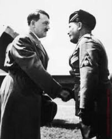 Hitler and Mussolini form Rome-Berlin Axis