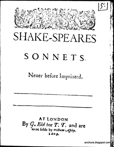 Shakespeare's sonnets are published
