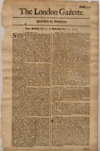 Newspapers are first published in London