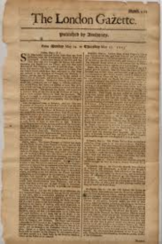 Newspapers are first published in London
