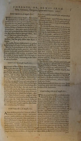 Newspapers are first published in London