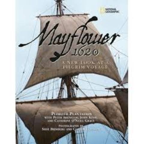 The Mayflower lands at Plymouth Rock, Massachusetts