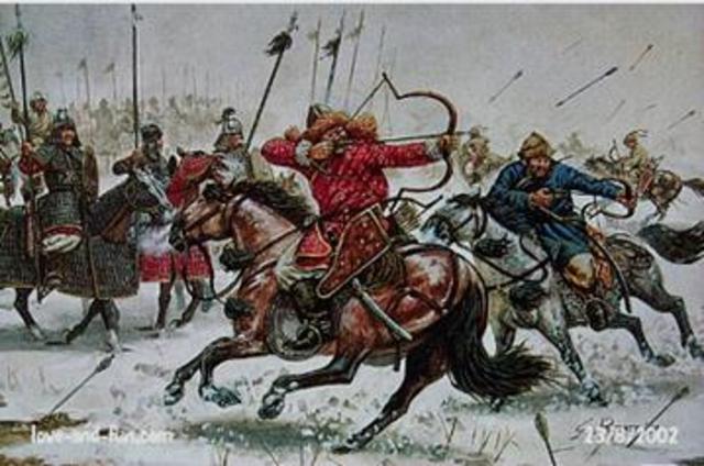 Mongols attack Khwarizm Empire