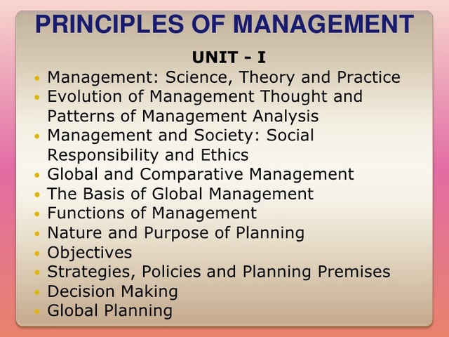 Management science Theory