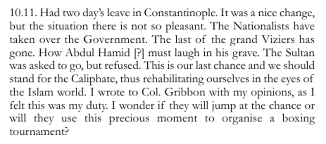 Week 6: Constantinople and the First World War