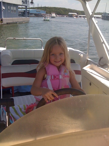 My first time driving a boat