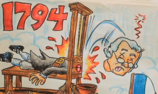 When Robespierre was killed via guillotine.  The directory became in charge but were not very successful.