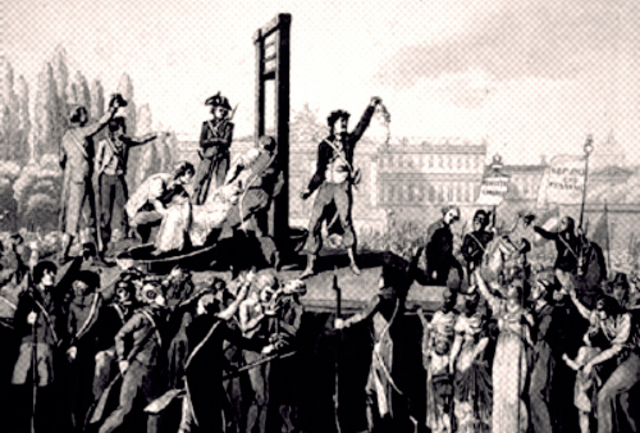 The French made a machine called the guillotine that was a painless way of execution, and after a vote, they decided to execute the King and Queen of France.