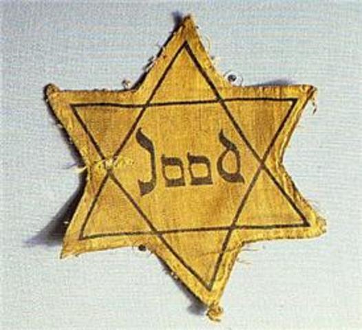 German Jews ordered to wear yellow stars.