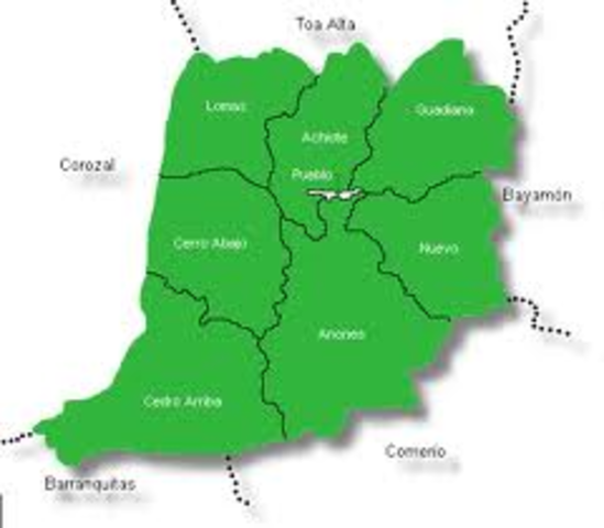 Listado de los barrios de Naranjito