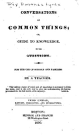 Published Conversations on Common Things: Or Guide to Knowledge