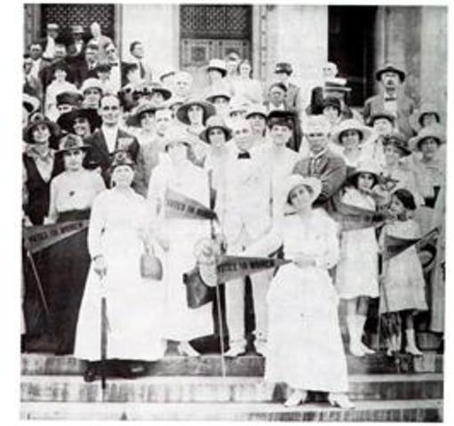 Women's first suffrage law passed