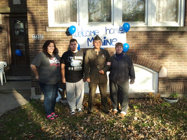 Marine boy comes home