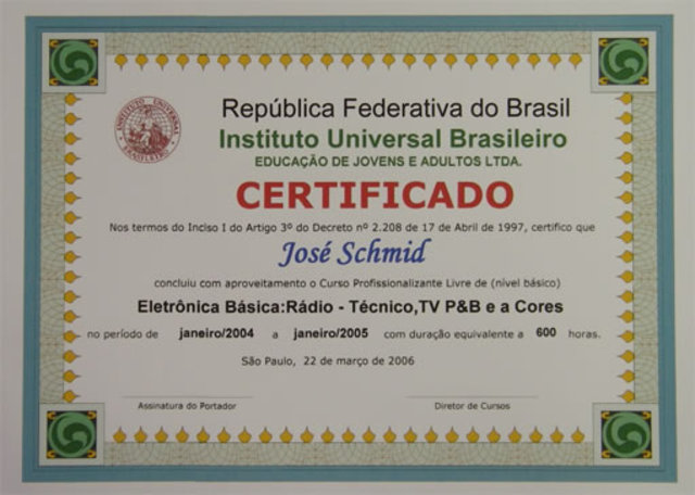 Criação do Instituto Universal Brasileiro