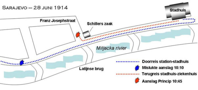 aanslag op oostenrijkse kroonprins