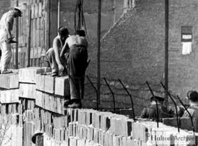 bouw van de berlijnse muur