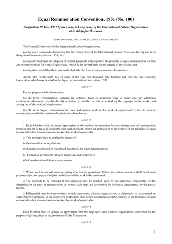 Equal Remuneration Convention