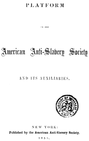 The American Anti-Slavery Society