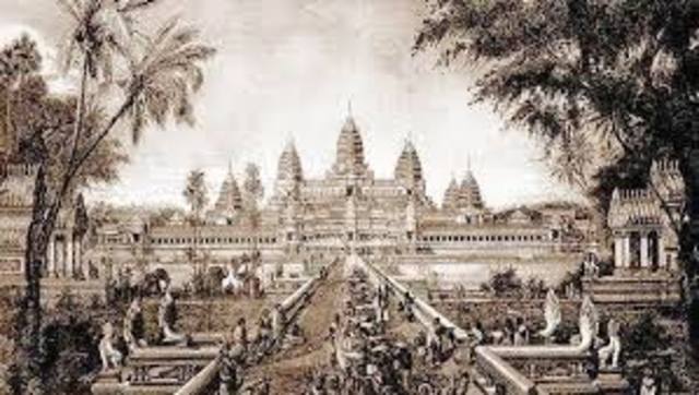 Khmer Empire expands and Ankor Wat begins to be built