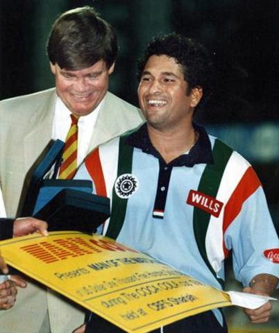 Scored back-to-back hundreds against Australia at Sharjah to first help India qualify for the final, and eventually won the Coca-Cola cup.