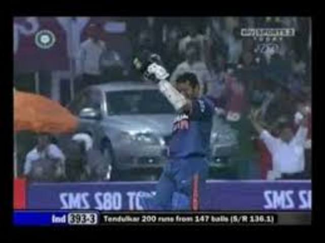 Scored 200 not out (147 balls) against South Africa in Gwalior. Became the first batsman in the history of ODI cricket to score a double century.