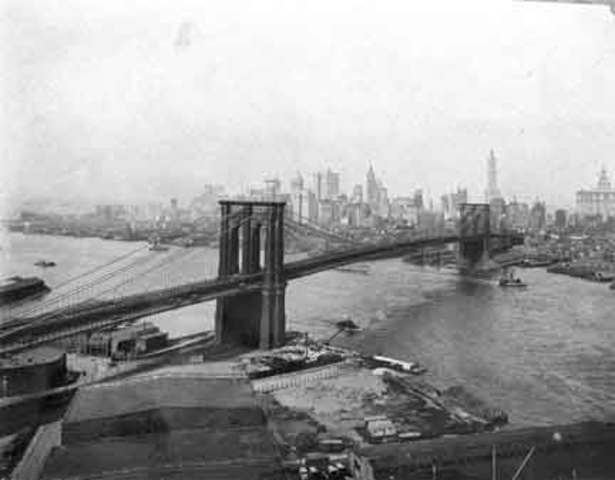 The Brooklyn Bridge opens