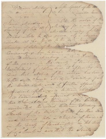 Supreme Court 1st rules a law unconstitutional (Marbury v Madison)