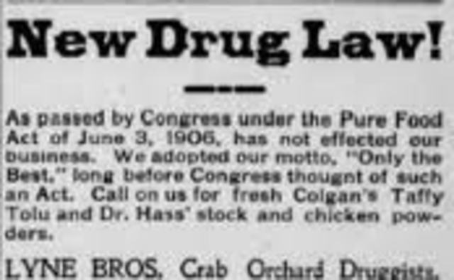 PURE FOOD AND DRUG ACT