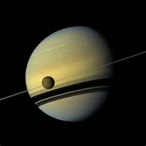 Cassini, NASA Space Probe, orbits around Saturn