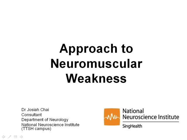 20. Approach to Neuromuscular weakness