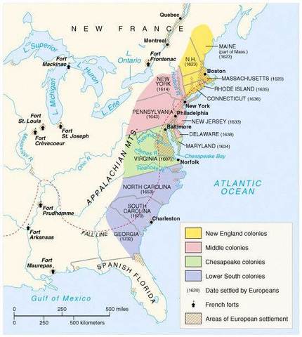 Original 13 Colonies