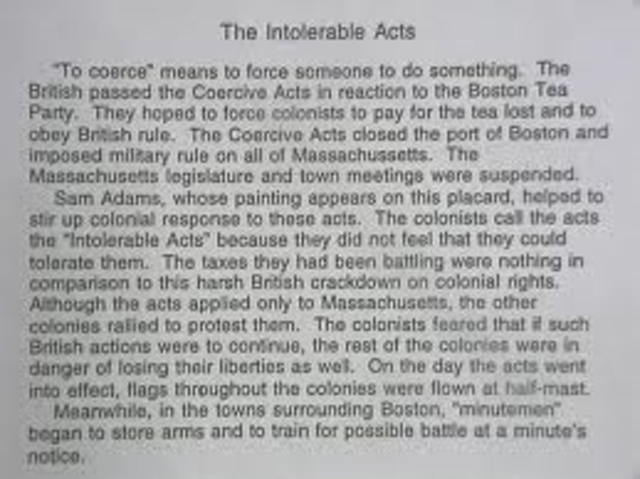 The Intolerable Act