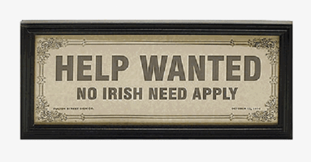 Discrimination Toward Irish