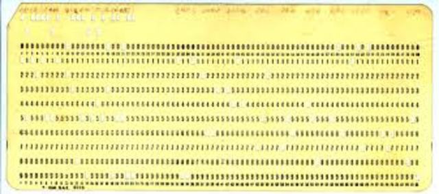 La primera tarjeta perforada.