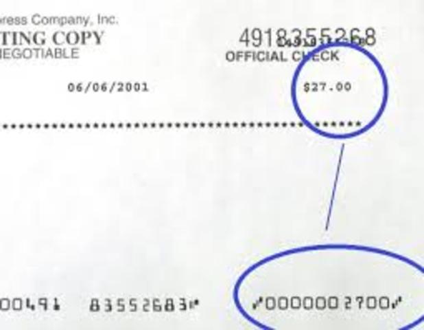 Magnetic ink character recognition