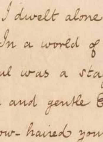 Poe writes his first poem.