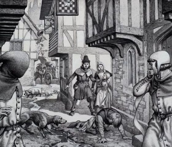 Plague reaches England