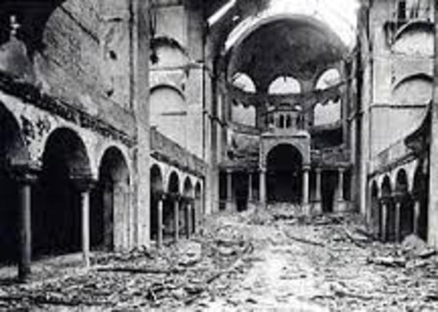 Kristallnacht (Nazi pogroms) began in Germany and Austria(H)