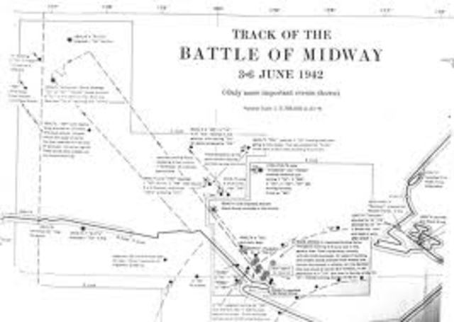 Battle of Midway; Japan loses(P)