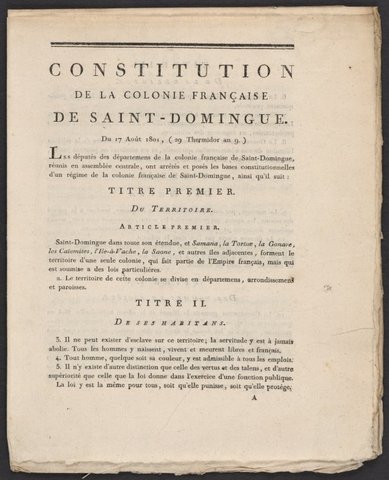 L'Ouvterture make constitution