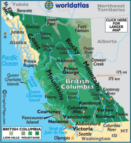 British Columbia formed
