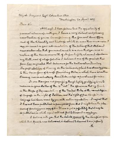 Slavery and Constitution Letter