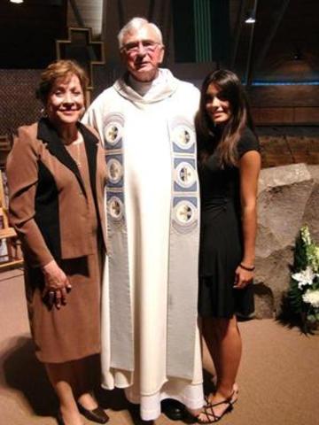 8th Grade Confirmation Prince of Peace Catholic Church-Father Jim and my Madrina Angie