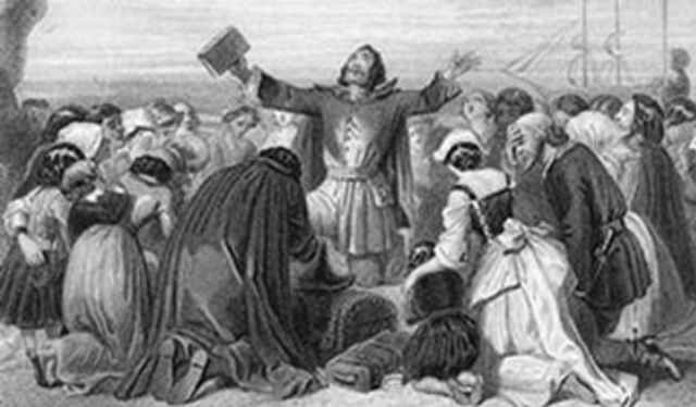 Puritan religion untolerated