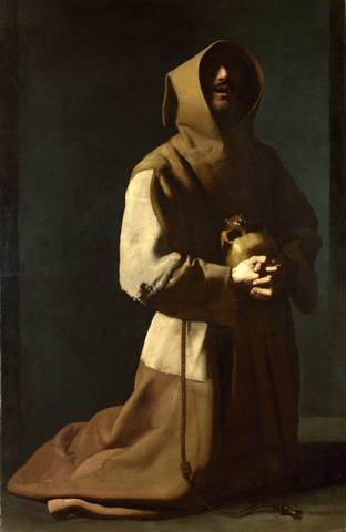 F. Zurbaran, San Francis in Meditation