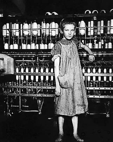 Child laborer in a cotton mill